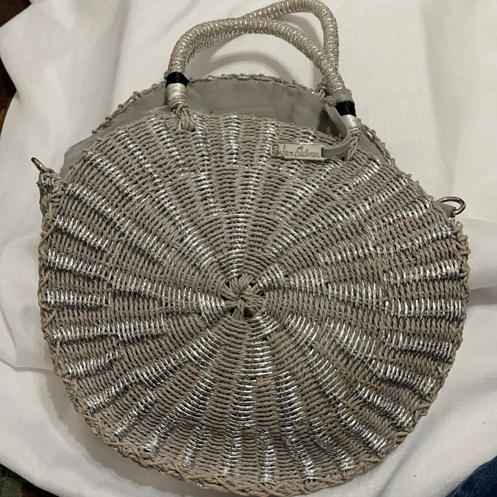 Silver Round Straw Sam Edelman